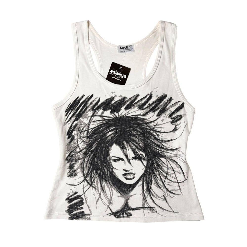 Ko-Mo Face Graphic Racerback Tank